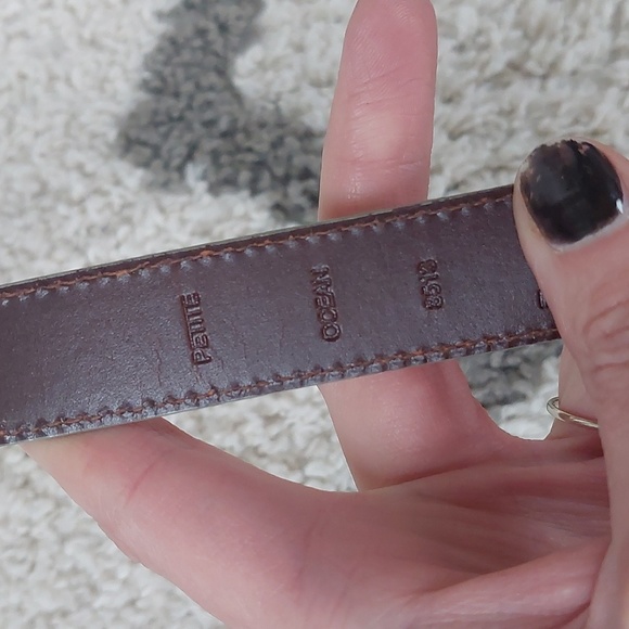 Coach Genuine Leather Petite Ocean Taupe One Inch Belt 24-27" 31" long - Picture 4 of 5